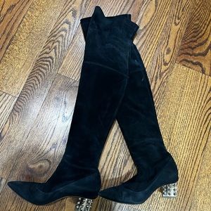 Nicholas Kirkwood Over the Knee suede boots